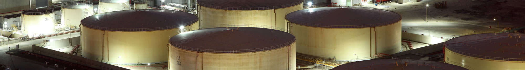 Refinery storage tanks